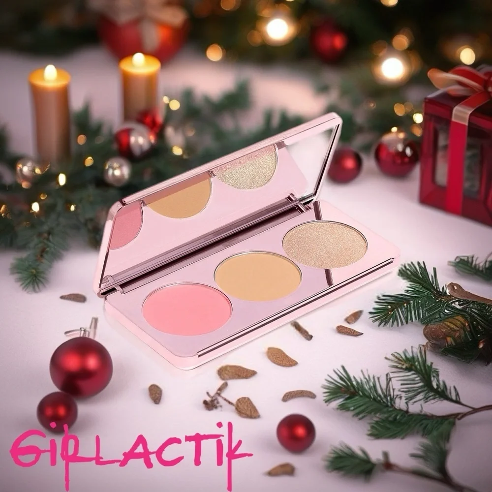 Girlactik Blush Me & Glow Face Palette “Blush Me Light” 3 Shade Pans BNIB